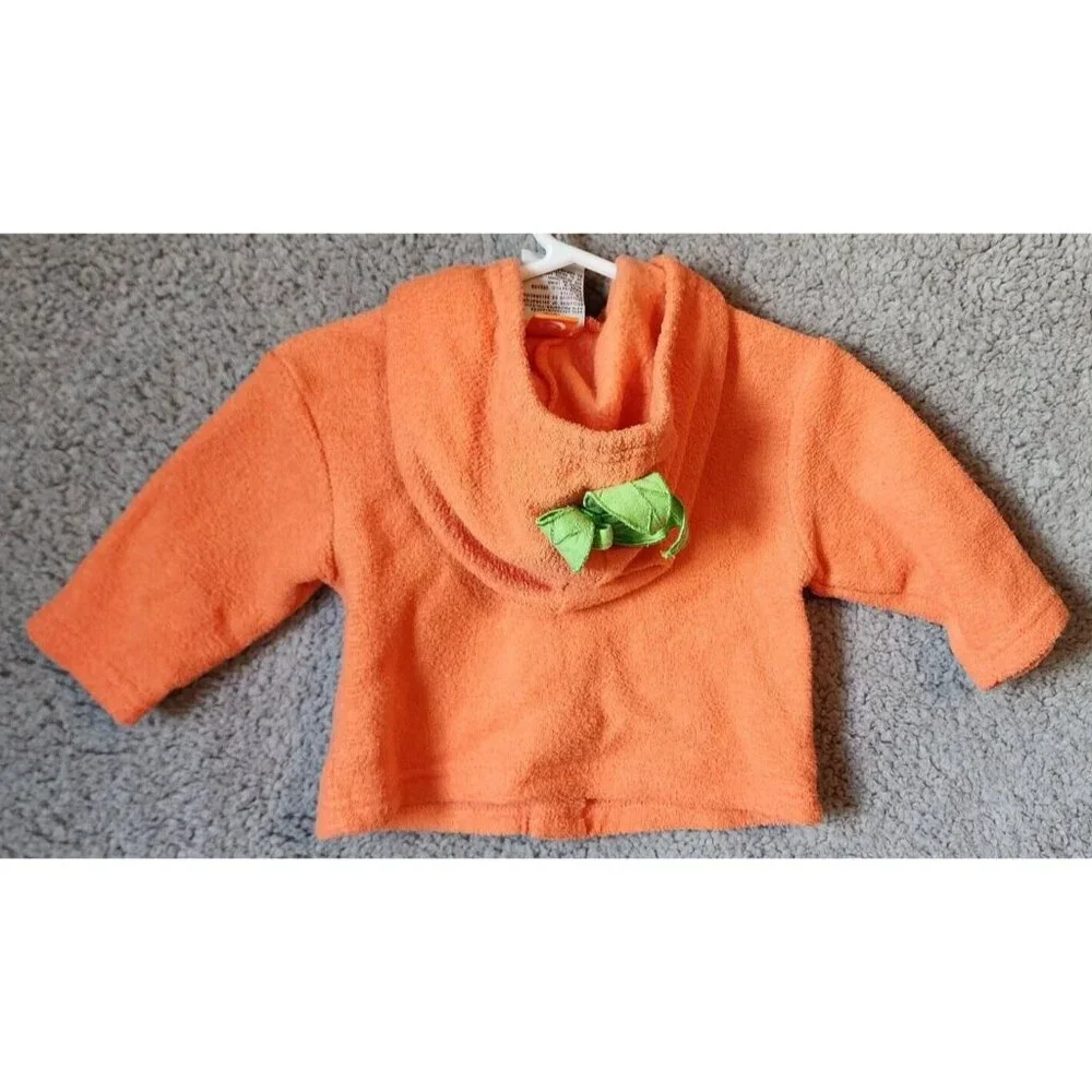 Target‎ Baby 2 Piece Outfit Set Hoodie/Footie Pants Terrycloth Lil Pumpkin Sz 6M